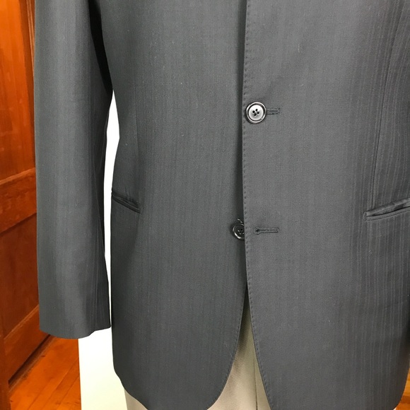 Halston Mens Sport coat, Dk Navy, Sz 42L - Picture 3 of 7